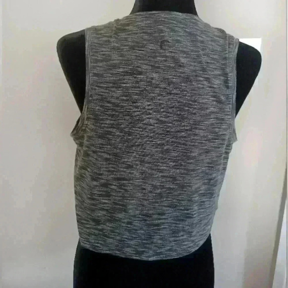 Zyia Active Women’s Black and Gray Mint Infinity Front Tie Cropped Tank M - Picture 4 of 14